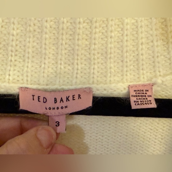 Ted Baker London Cream Nylon Angora Blend Sweater, Ted Baker size 3 - Picture 15 of 16